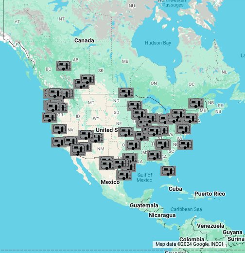 2015 Fiberglass Trailer Rally Map Google My Maps