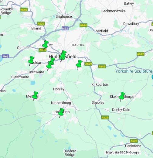 Huddersfield Jobcentre Plus drop in points - Google My Maps