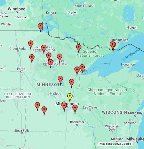 Minnesota Casino Locations Map