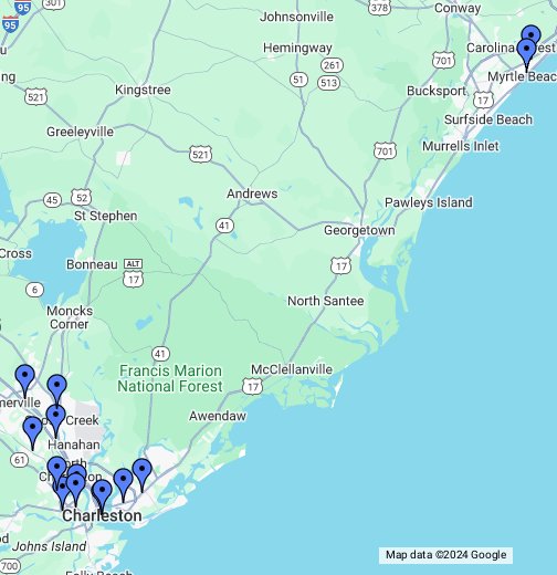 Myrtle Beach & Charleston, SC - Google My Maps