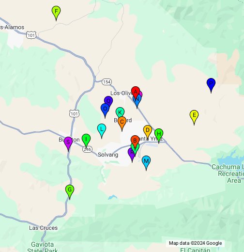 Santa Ynez Wine Trail - Google My Maps