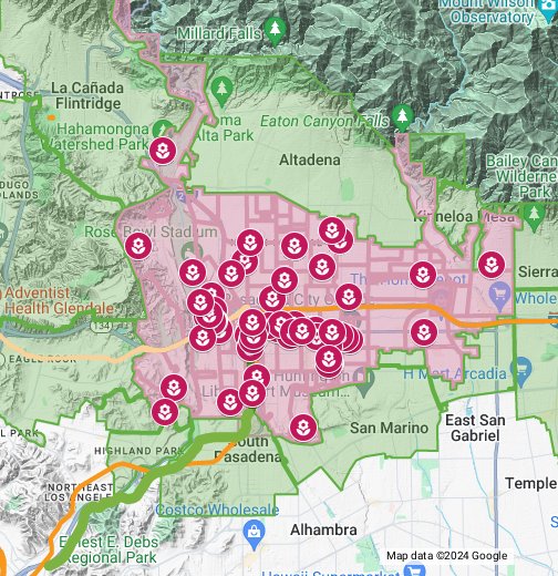 Pasadena - Google My Maps