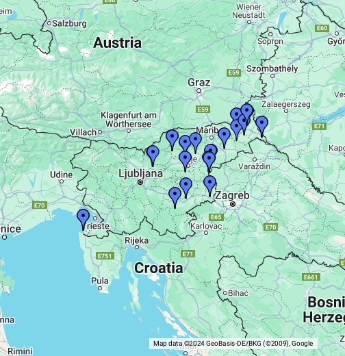 Slovenske terme - Google My Maps