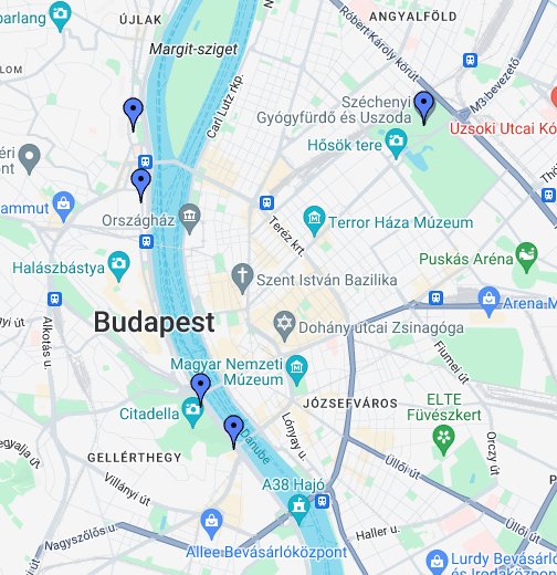 baile calacea harta Harta cu baile termale din Budapesta   Google My Maps