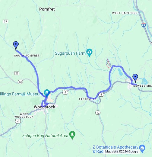Woodstock, VT Google My Maps
