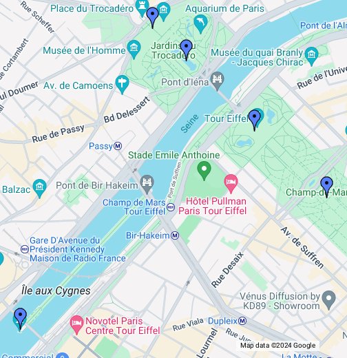 mapa paris torre eiffel La Torre Eiffel   Google My Maps
