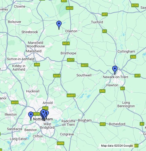 Nottingham - Google My Maps