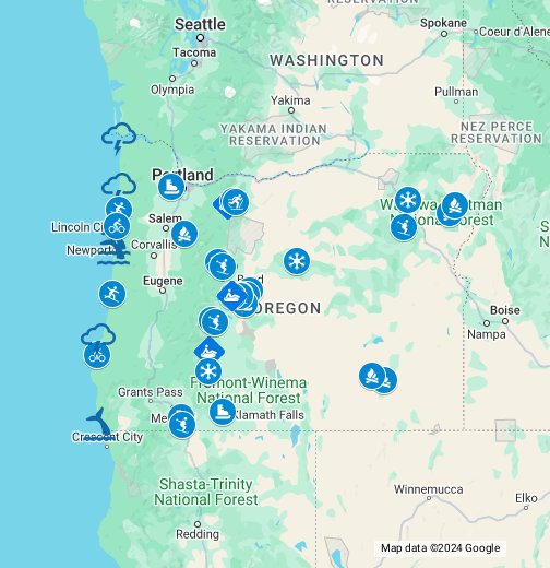 Winter in Oregon Adventure Map - Google My Maps
