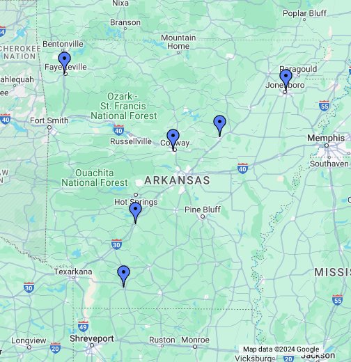 Arkansas Google My Maps