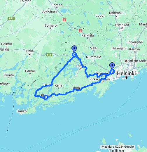 Tupa 246km: Tammisaari-Fiskars-Saukkola - Google My Maps