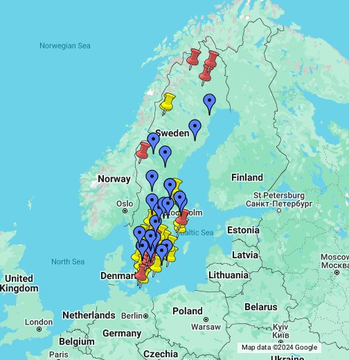 Stellplatz Sweden - Google My Maps