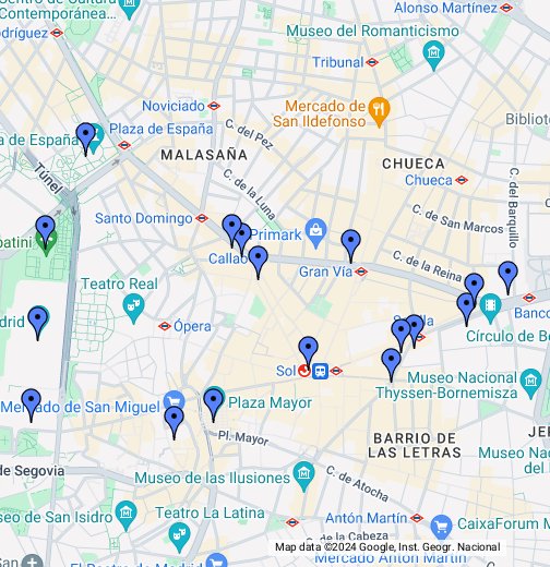 madrid walking tour google maps