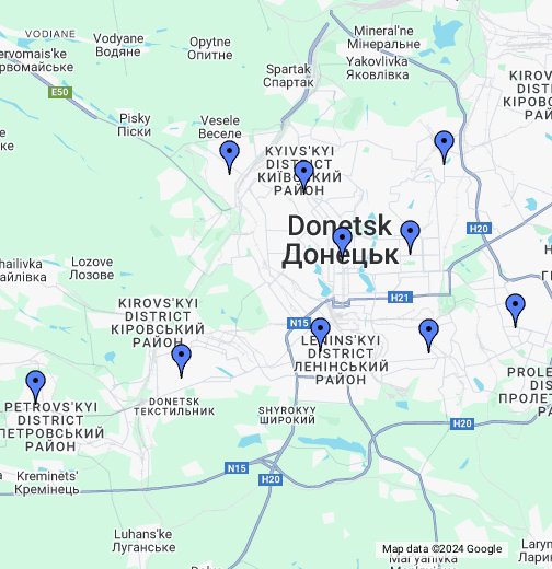 Донецк поселок северный карта