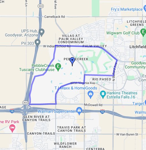 Goodyear Arizona Map Google