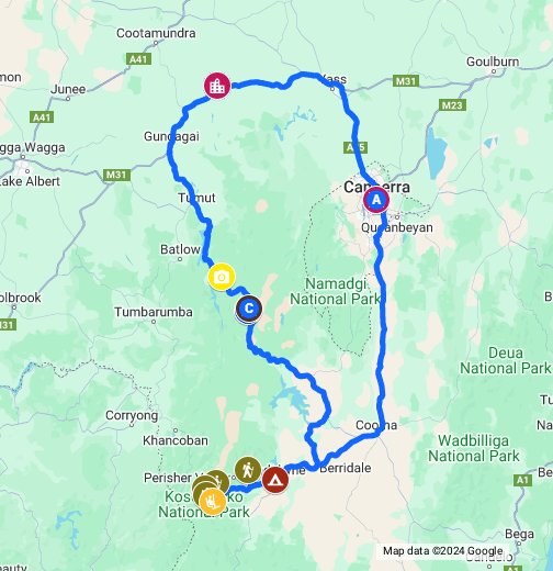 snowy mountains road trip itinerary