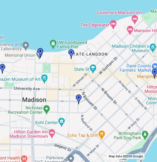 Map Of Madison Wisconsin Madison   Google My Maps
