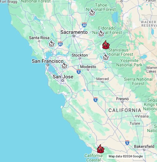 california fire map 2020 google California Fire Map Google My Maps california fire map 2020 google