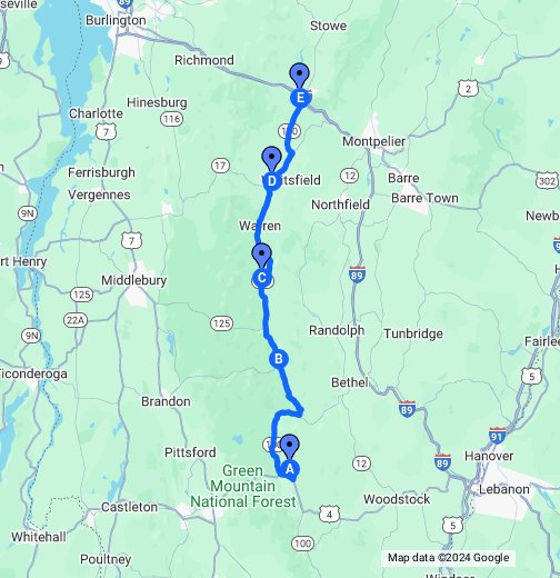 VT Route 100 Scenic Drive - Google My Maps