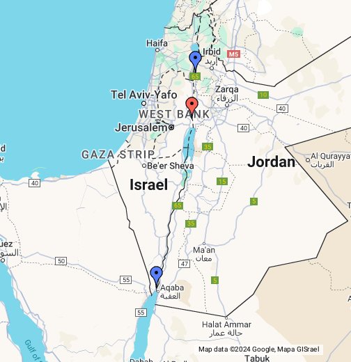 Israel - Jordan border crossings - Google My Maps