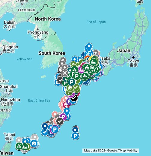 水辺遍路maps 西日本 Google My Maps