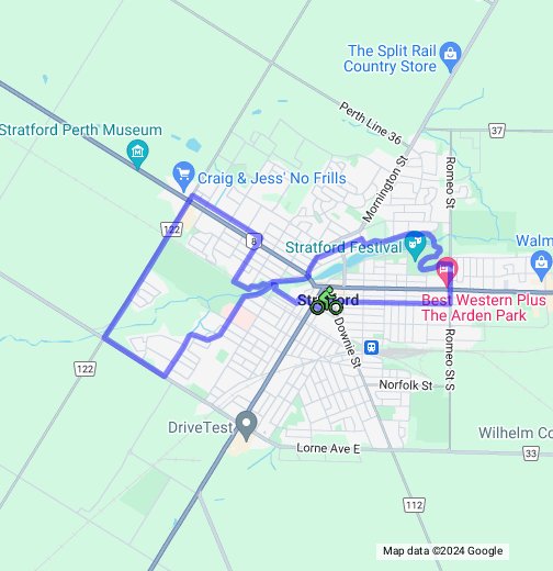 Stratford Cycling Tour Google My Maps