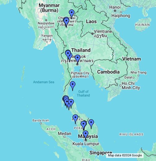 Carte de voyage - Asie - Google My Maps