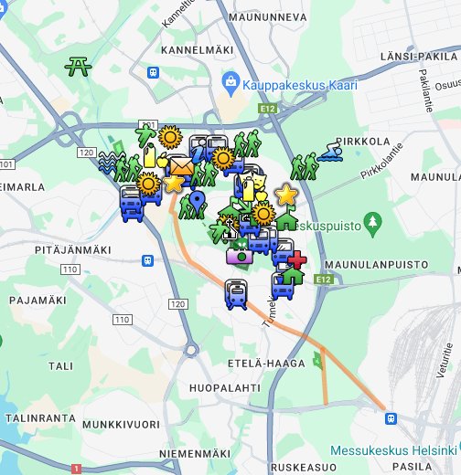 Pohjois-Haaga - Google My Maps
