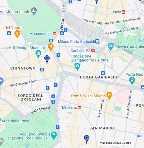 Milano - Porta Garibaldi - Google My Maps