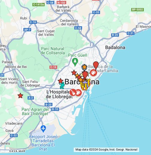 Barcelona po polsku Google My Maps