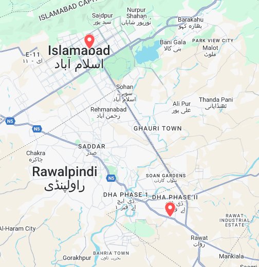 ISLAMABAD - Google My Maps