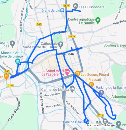 Itinéraire découverte de la ville de Lisieux - Google My Maps
