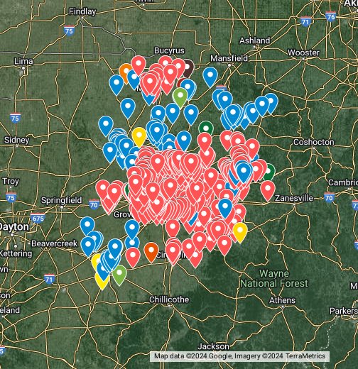 Central Ohio Tornado Siren Map Google My Maps