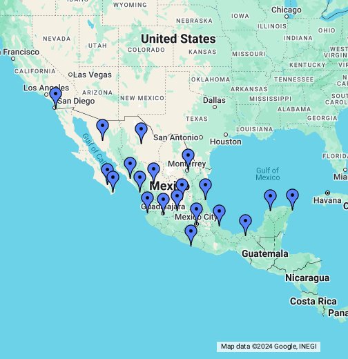 top 20 airports of Mexico - Google My Maps