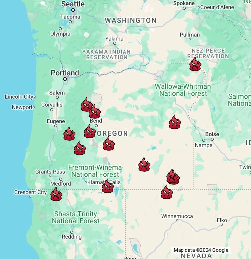 Oregon fires - Google My Maps