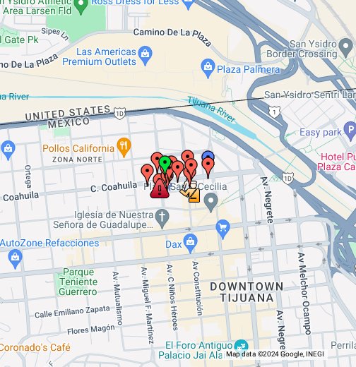 Tijuana Zona Norte Google My Maps