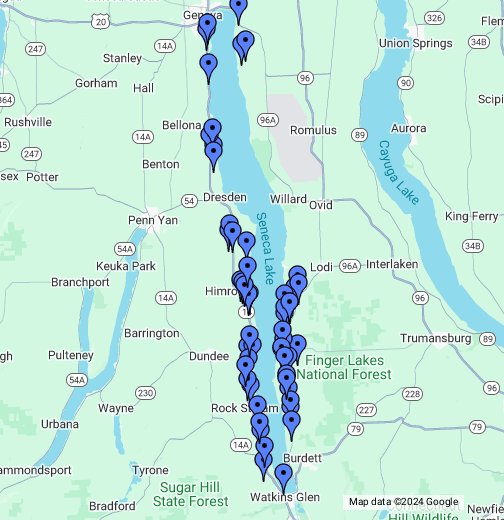 Seneca Lake Wineries Google My Maps