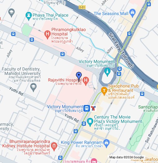 à¹‚à¸£à¸‡à¸žà¸¢à¸²à¸šà¸²à¸¥à¸£à¸²à¸Šà¸§ à¸– Google My Maps