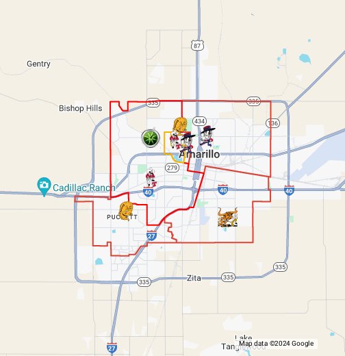 Amarillo ISD High School Attendance Zones Google My Maps