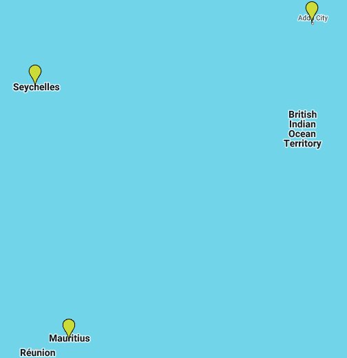 Ilhas Maurício - Google My Maps